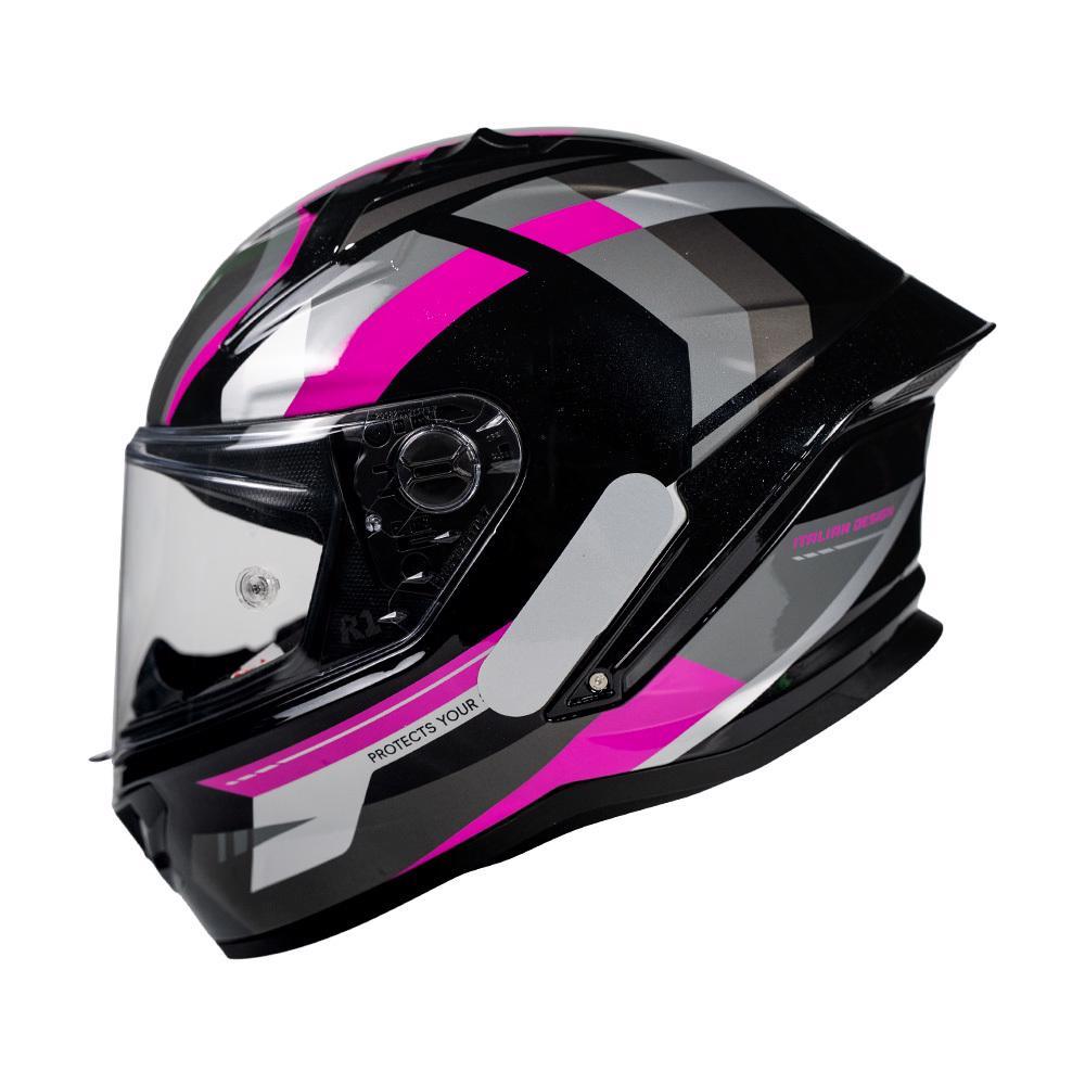 CAPACETE FEMININO GP TECH PILOT MOTION PRETO-ROSA