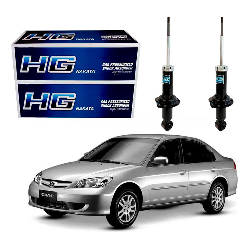 Par Amortecedor Traseiro, Civic 1.7 2004 A 2006