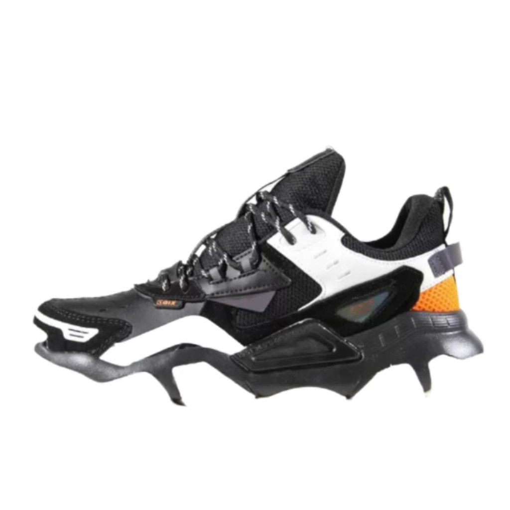Tênis Qix Trek Skate Preto e Branco Listrado Refletivo