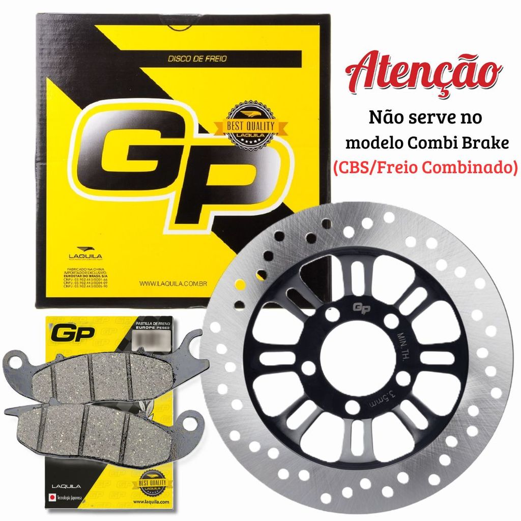 Disco de Freio Dianteiro Cg 150 Titan / Cg 150 Fan / Cg 160 Titan Abs + Pastilhas em Oferta na Shopee