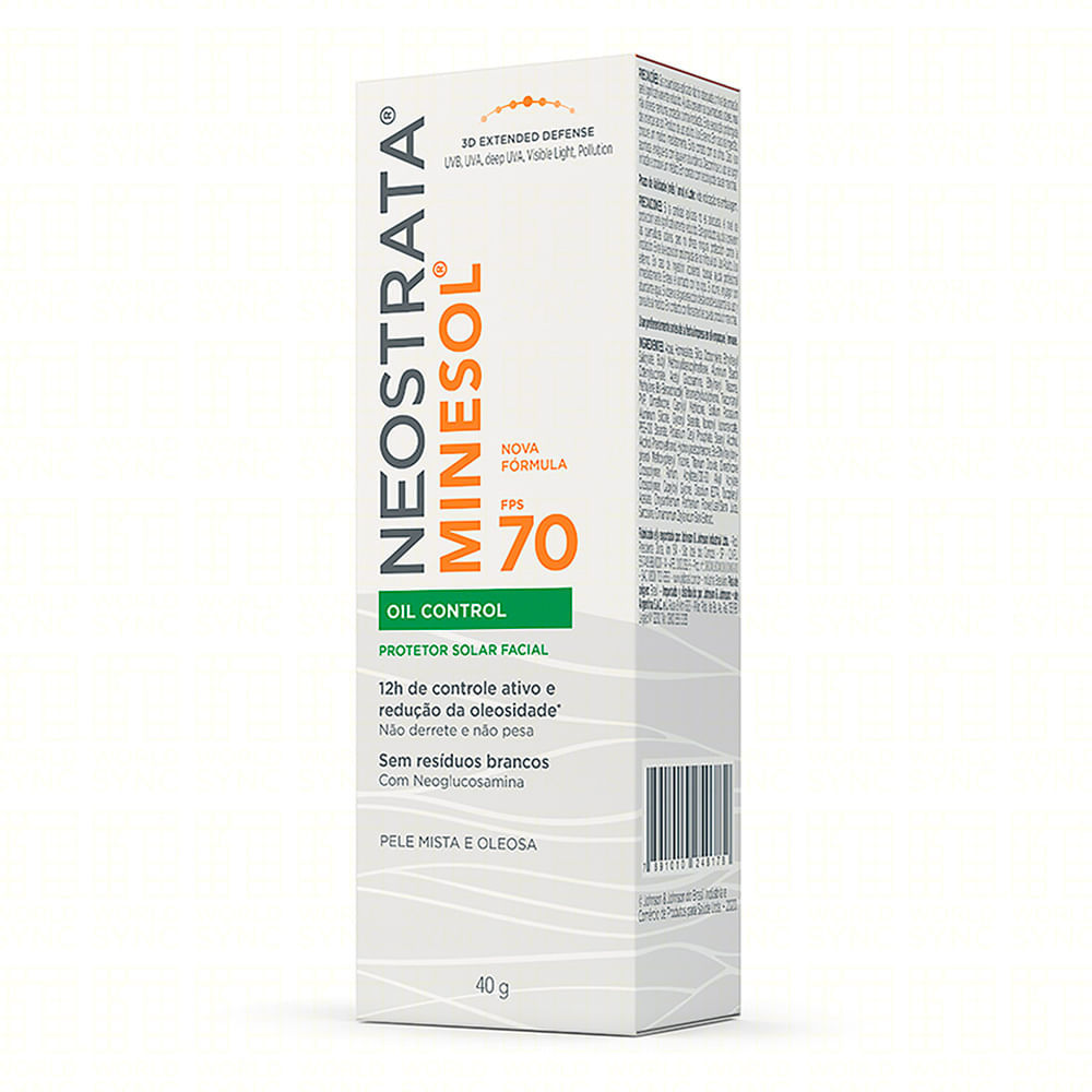 Detalhes do Protetor Solar Minesol Oil Control FPS 70 Gel Creme 40g cada Ganhe 50% de Desconto na Segunda Unidade