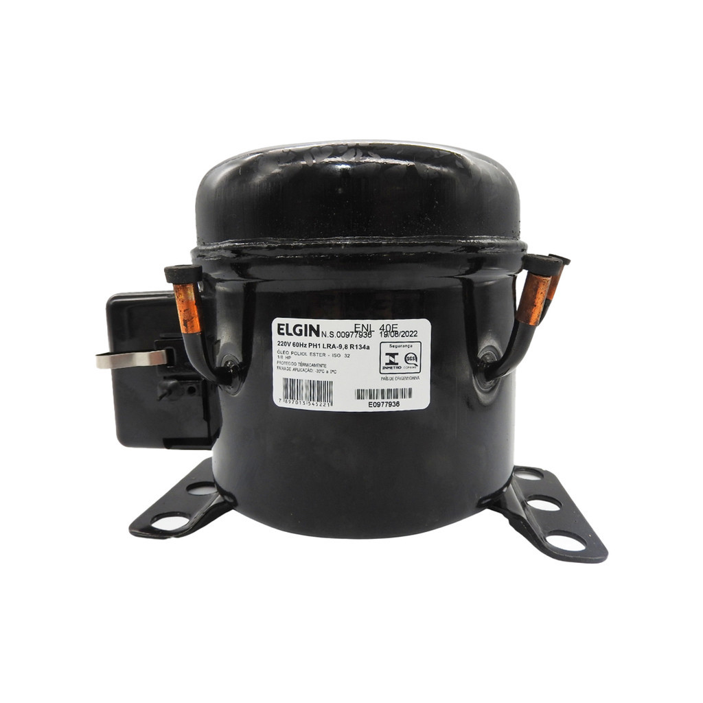 Compressor Elgin Enl40e 1/8 Hp R134 220v - 45enl40e0000