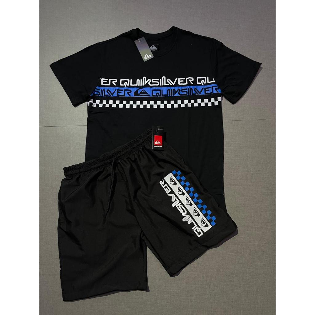 kit camiseta e bermuda quiksilver