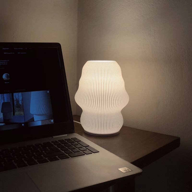 Luminaria Mesa Abajur Led Portátil BIA Decoracao Diversos Presente Quarto Casa Geometrica Luxo