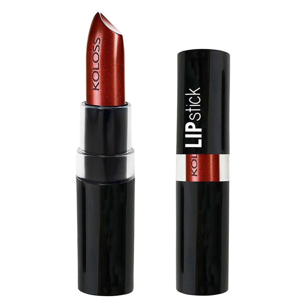 Detalhes do Batom LIPstick Koloss Makeup Cor 141 Coffee Bronze