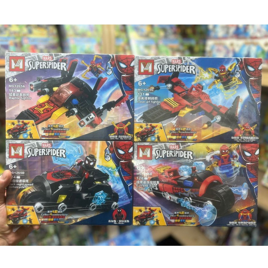 BLOCO DE MONTAR SPIDERMAN E SEUS VEICULOS - ENVIO IMEDIATO OFERTA DO DIA 