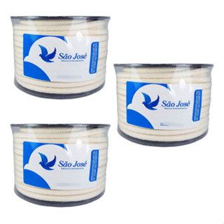 Cordão Cru Kit 3 Rolo Corda Algodão Fio 6mm - 20m São José em Oferta na Shopee