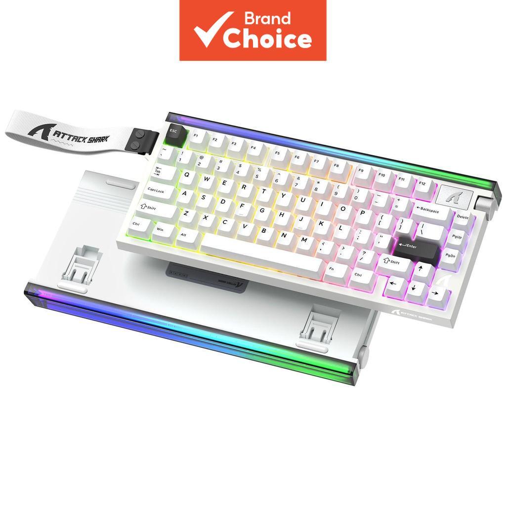 Teclado Magnético ATTACK SHARK R85HE, Flagship, 8K de taxa de polling, 0,005 mm de RT, interruptores Purple Core RGB