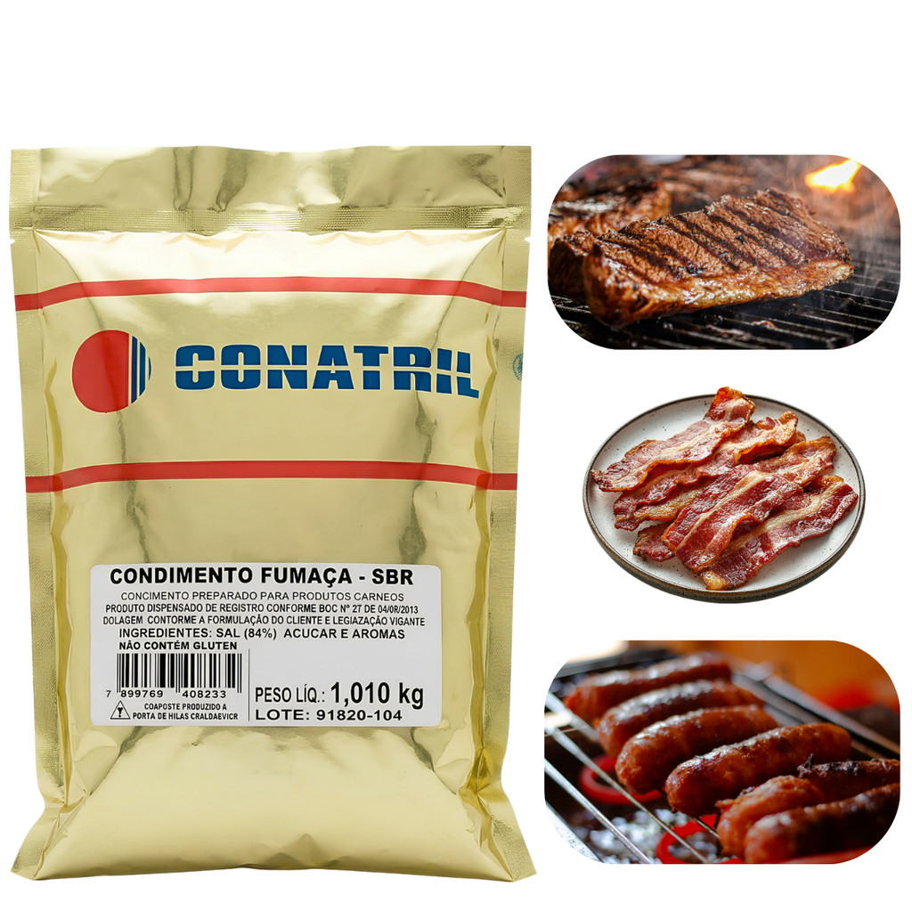 2 Fumaças Condimento Em Pó SBR Conatril (2 Pacotes De 1kg) — imagem 2 de 2