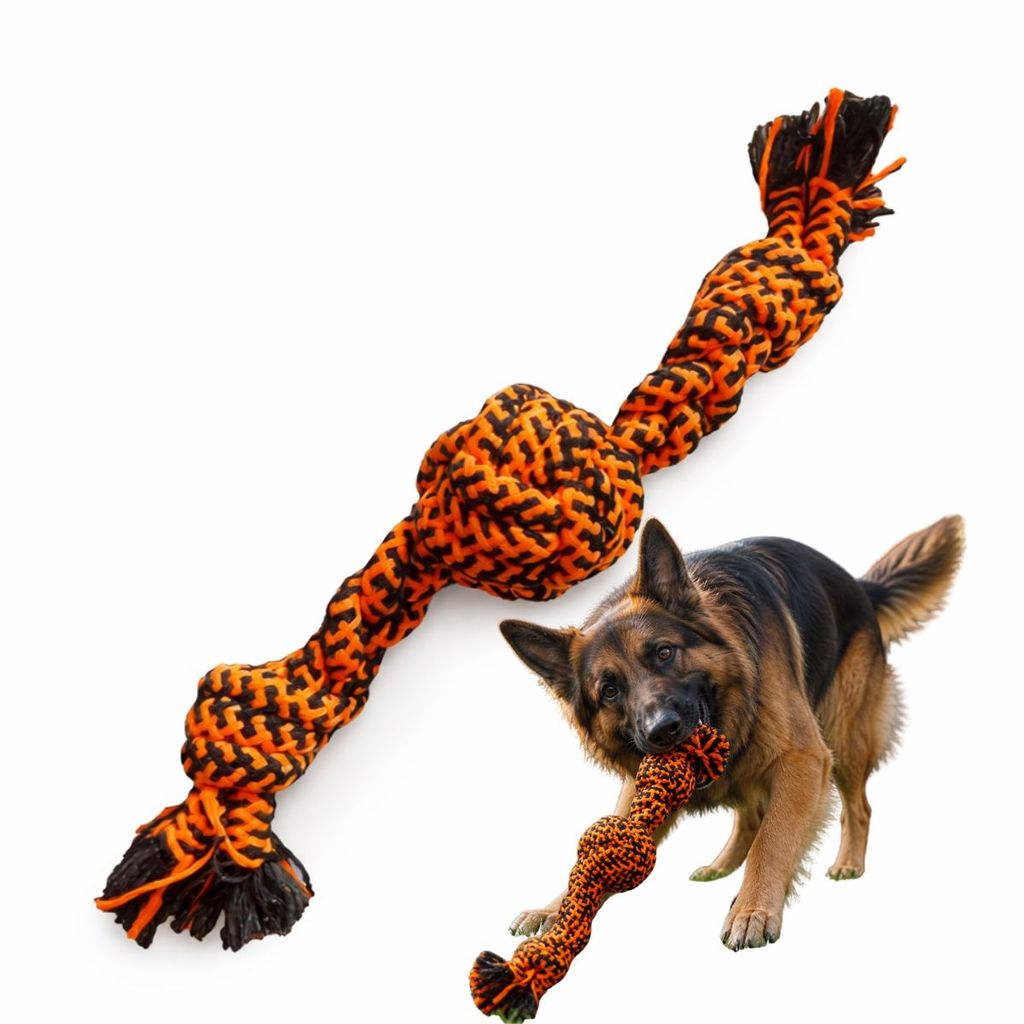 Brinquedo para Pet Corda Trançada Resistente para Cães 50cm