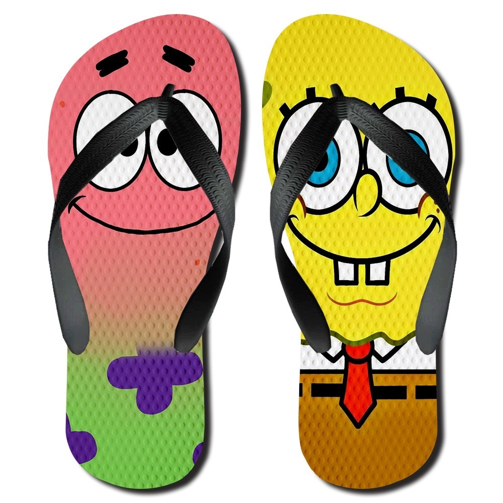 Chinelo Bob Esponja Adulto e Infantil Estampado Confortável Antiderrapante Modelo exclusivo