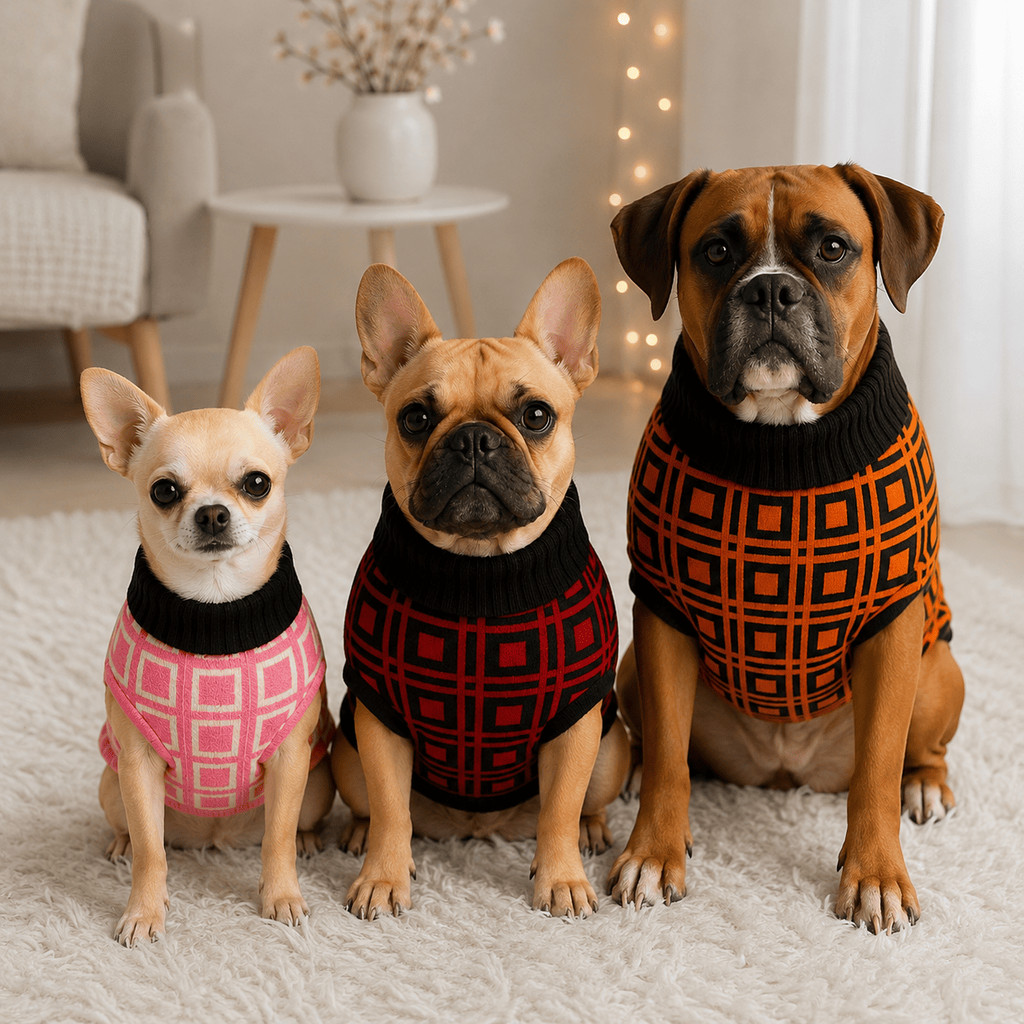 Roupa De Inverno Para Cães Lã Tricô Macia Quentinha Confortável Cores E Tamanhos Variados