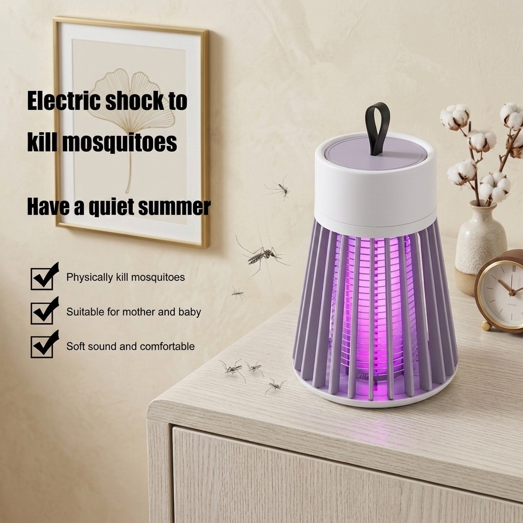 Luminária Anti- Mosquito Repelente Elétrico Lâmpada U.V Armadilha Para Insetos Direto USB