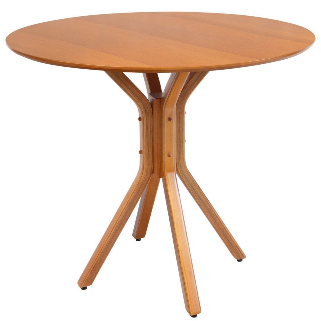 Mesa de Jantar Redonda Madeira Maciça Nairobi Marrom/Nozes
