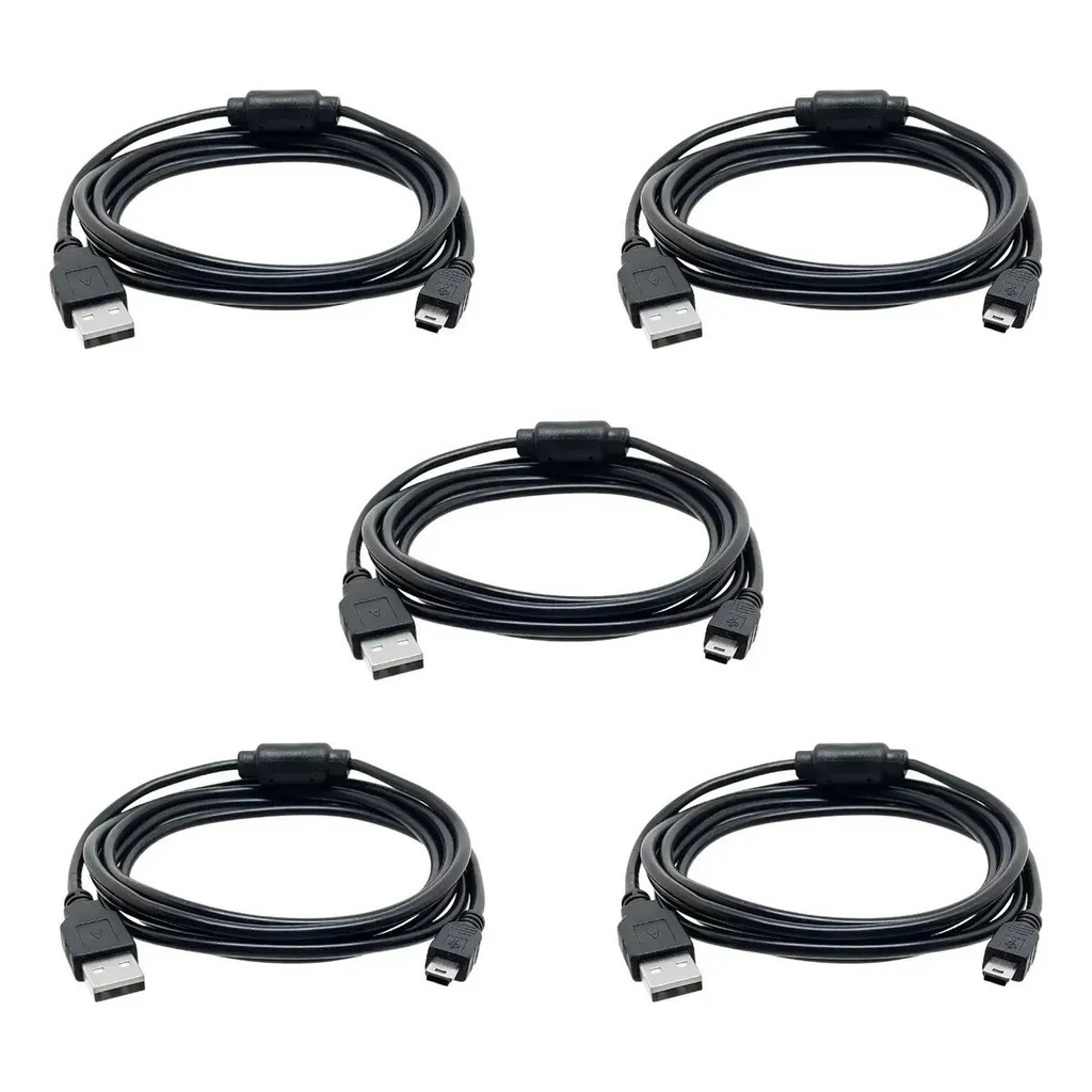 Kit 5 Cabos Usb V3 Para Psp Gps Motorola Nokia Razr
