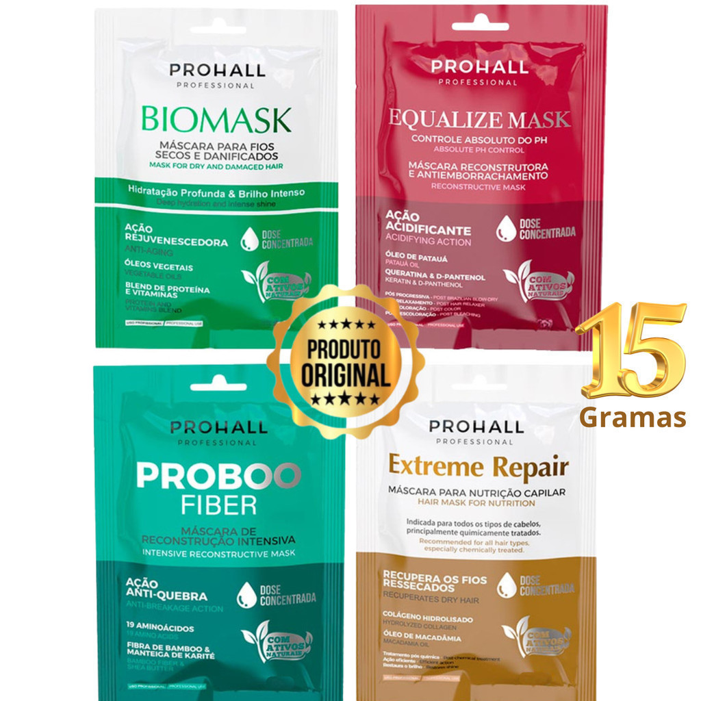 Máscara Prohall 15g Cada - SORTIDO 01 Unidade
