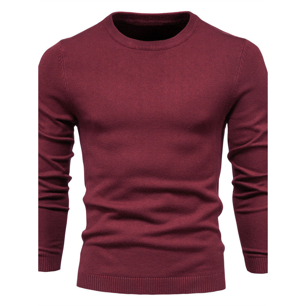 2026 outono inverno novo estilo em torno do pescoço camisola masculina malhas versão coreana magro-ajuste roupa interior