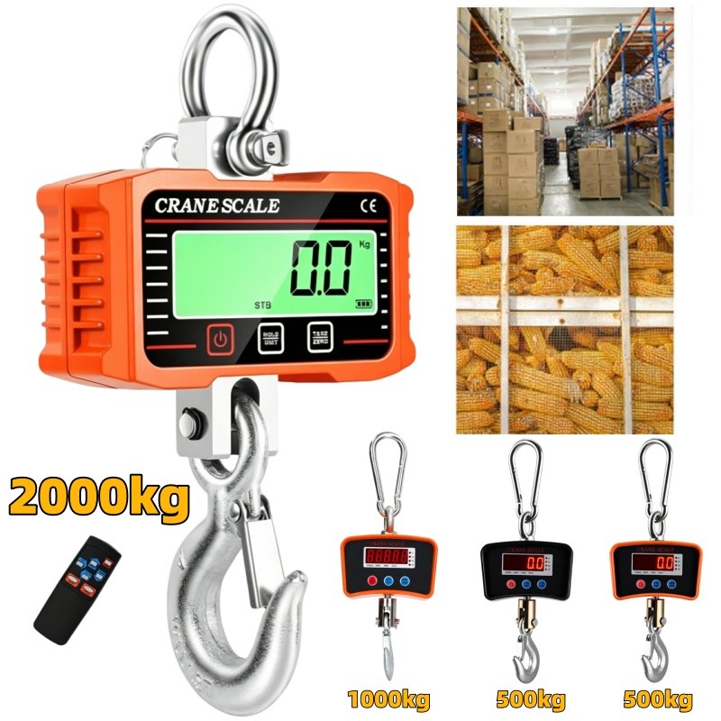 Balança Digital 500/1000/2000 Kg Guindaste Industrial Lcd Portátil