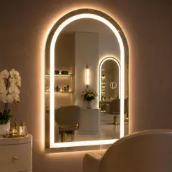 Espelho Lopazzi Arcos 70x50cm 3 Cores de Led Bi Volt (Quente, Neutro e Frio) para Lavabo, Vestiário, Quarto, Salão