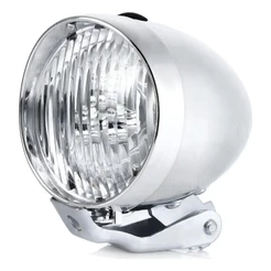 FAROL BIKE RETRÔ ABSOLUTE CROMADO 3 LEDS VINTAGE