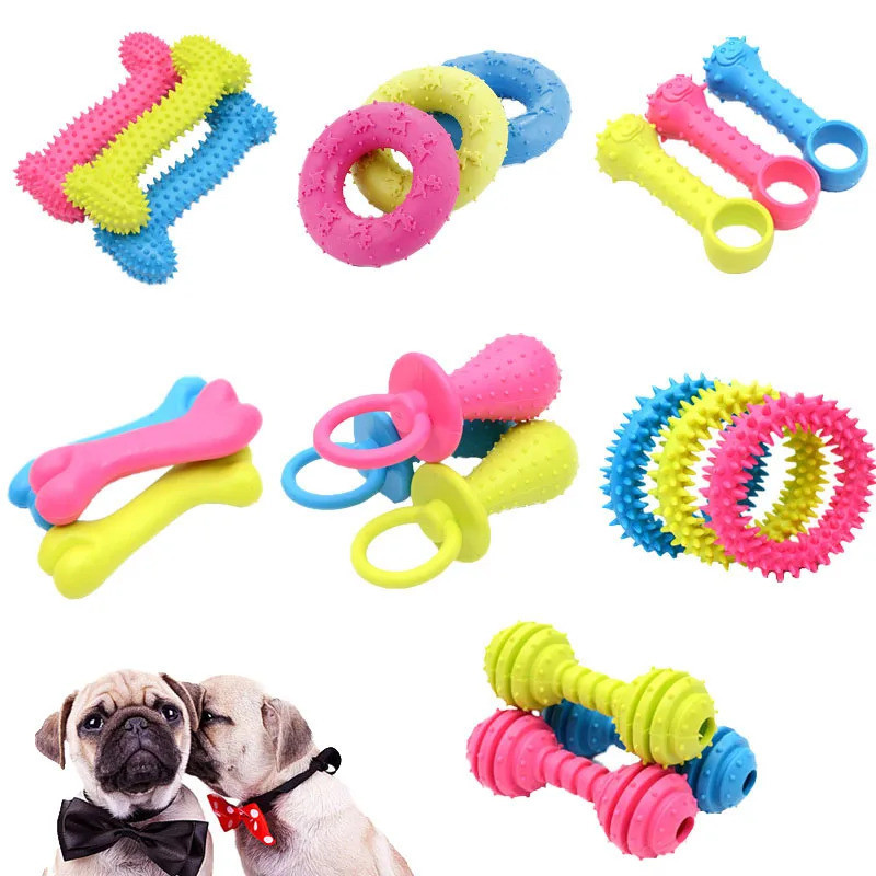 Brinquedos Para Animais De Estimação Cães Pequenos Chupeta De Borracha Forma Anel Resistente À Mordida Brinquedo Do Cão