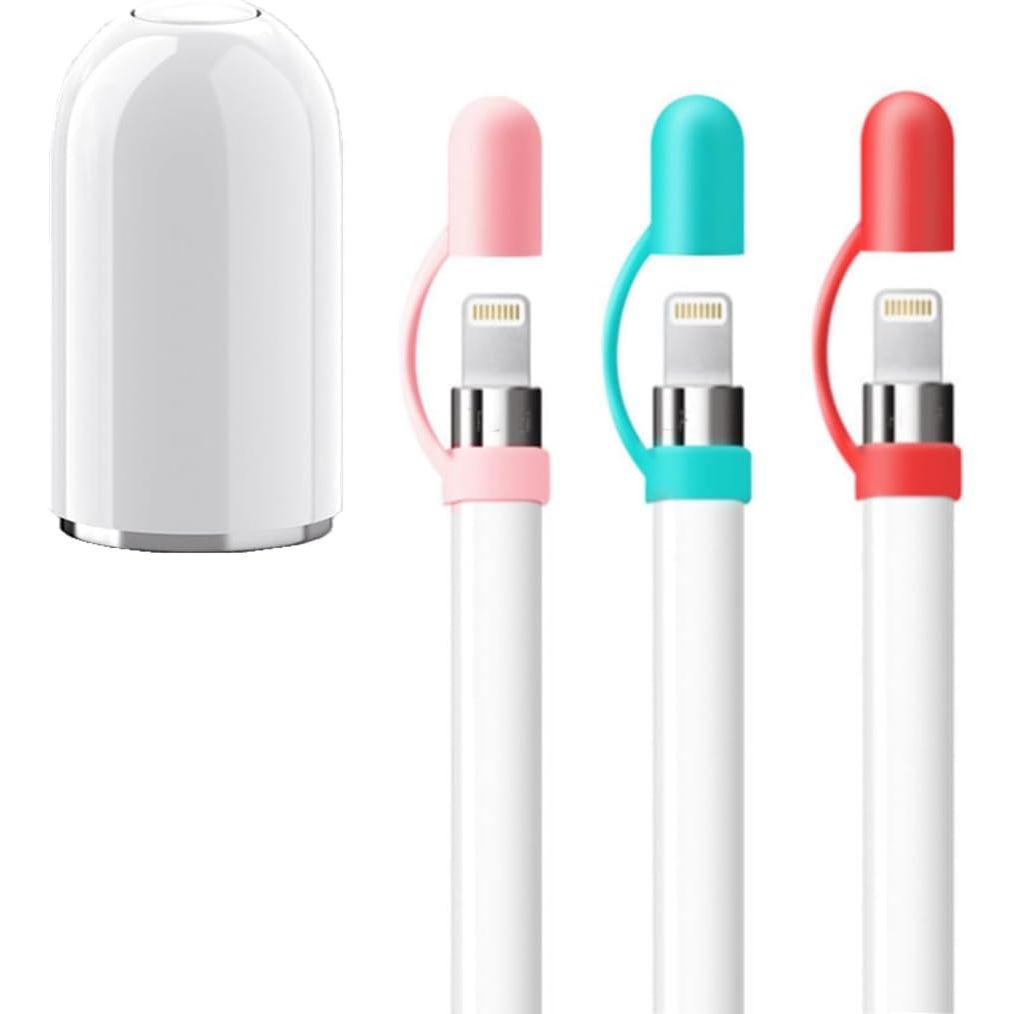 [4 Peças] Tampa Magnética Greophko para iPencil com Suporte de Silicone para App