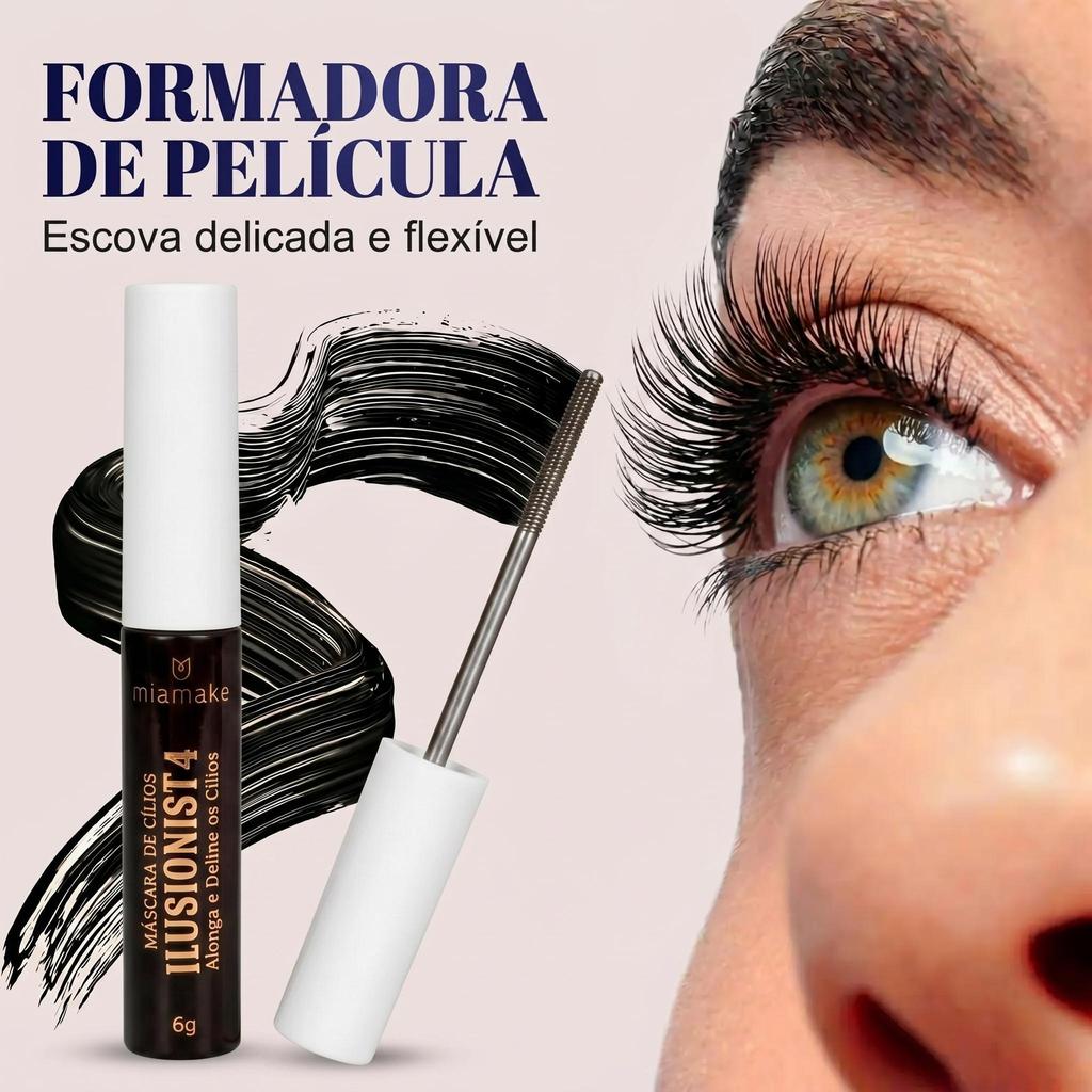 Rímel Volumoso Alongador Aplicador Tubo de Aço Anti Mancha Não Borra O Olhar Resistente ao Calor Brasileiro