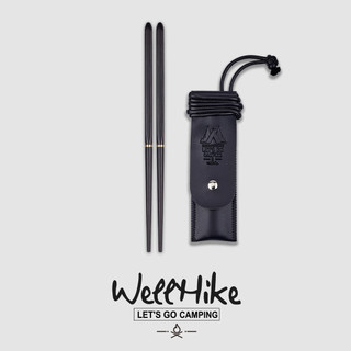 W WELLHIKE Pauzinhos De Madeira Dobráveis Ao Ar Livre Portátil Camping Piquenique Talheres De Aço Inoxidável Wenge Madei