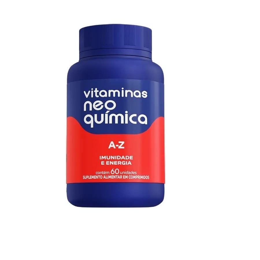 Multivitamínico A-Z Neo Química 60 Comprimidos Polivitamínico Completo Energia Imunidade Disposição Original NF