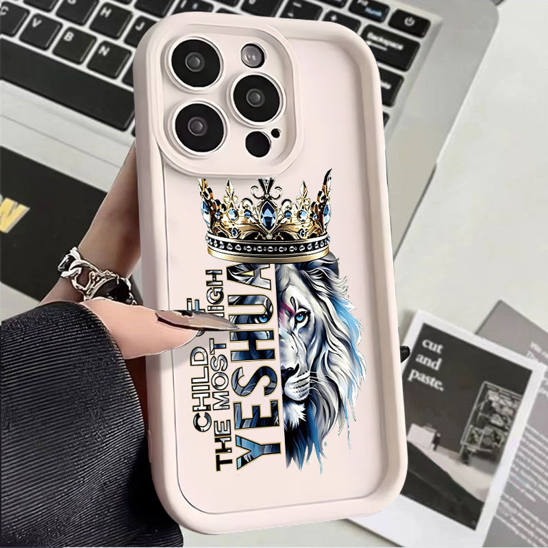 Capinha de silicone macia para Samsung Galaxy A15 A14 A05S A23 A34 A35 A55 A54 A12 A13 S24 S20FE padrão de coroa de leão