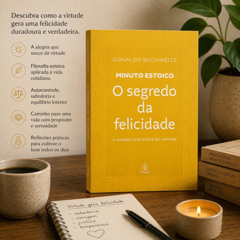 Livro O segredo da felicidade - Coleção Minuto Estoico