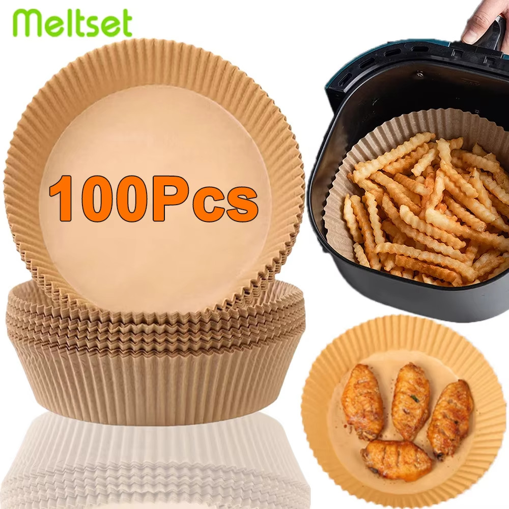 Air Fryer Papel regular, papéis de cozimento antiaderentes Airfryer, forros redo