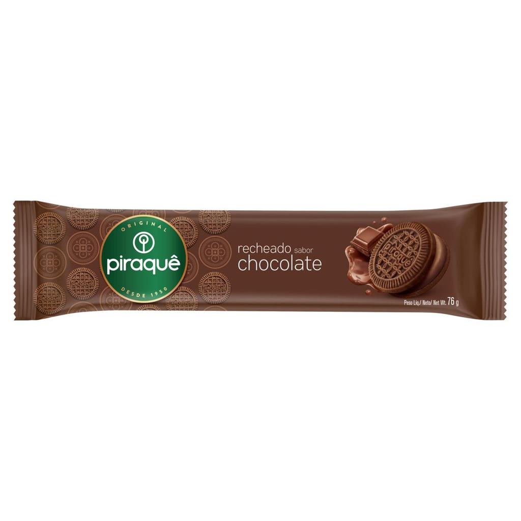 Biscoito Piraquê Chocolate Recheado 76g