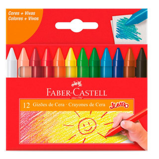 Gizão de cera com 12 cores 141112\127009 Faber-Castell