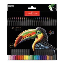Lápis de cor SuperSoft 24 cores 210724 Faber-Castell