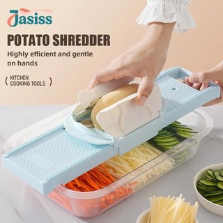 Cortador e triturador manual multifuncional 2 em 1, adequado para diversos vegetais e carnes. Possui duas lâminas ajustá