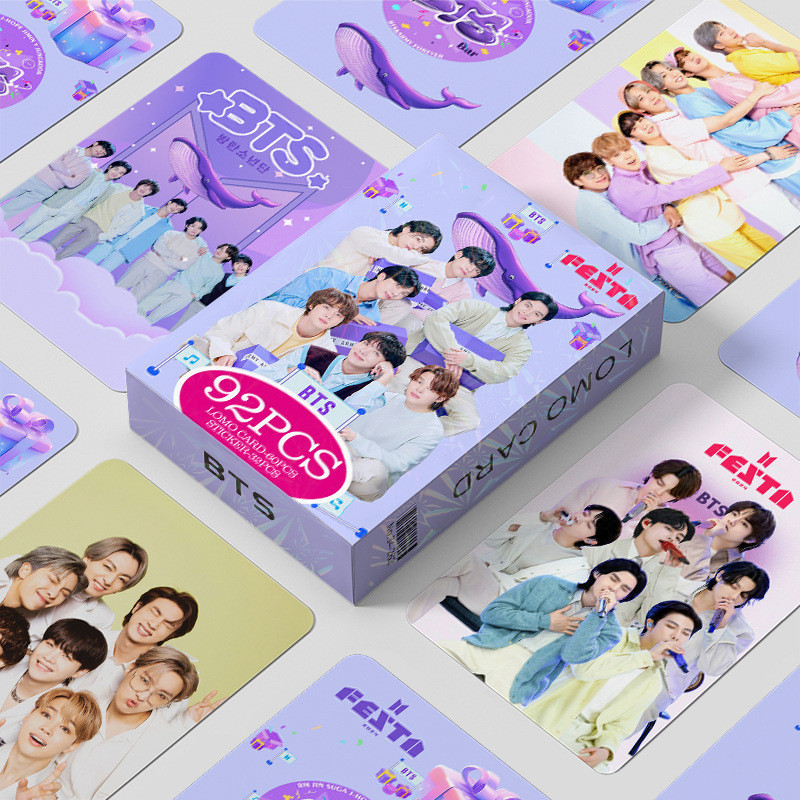 92pcs Cartão Fotográfico Lomo SUGA V JK JIN Caixa Laser Fotográfica XOJR