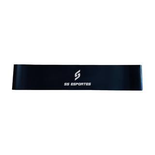 Mini Band Intensidade Extra Forte Preto Resistente Durável para Exercício e Musculação - SS ESPORTES