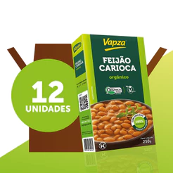 Kit 12 Feijões Carioca Orgânico 250G Vapza