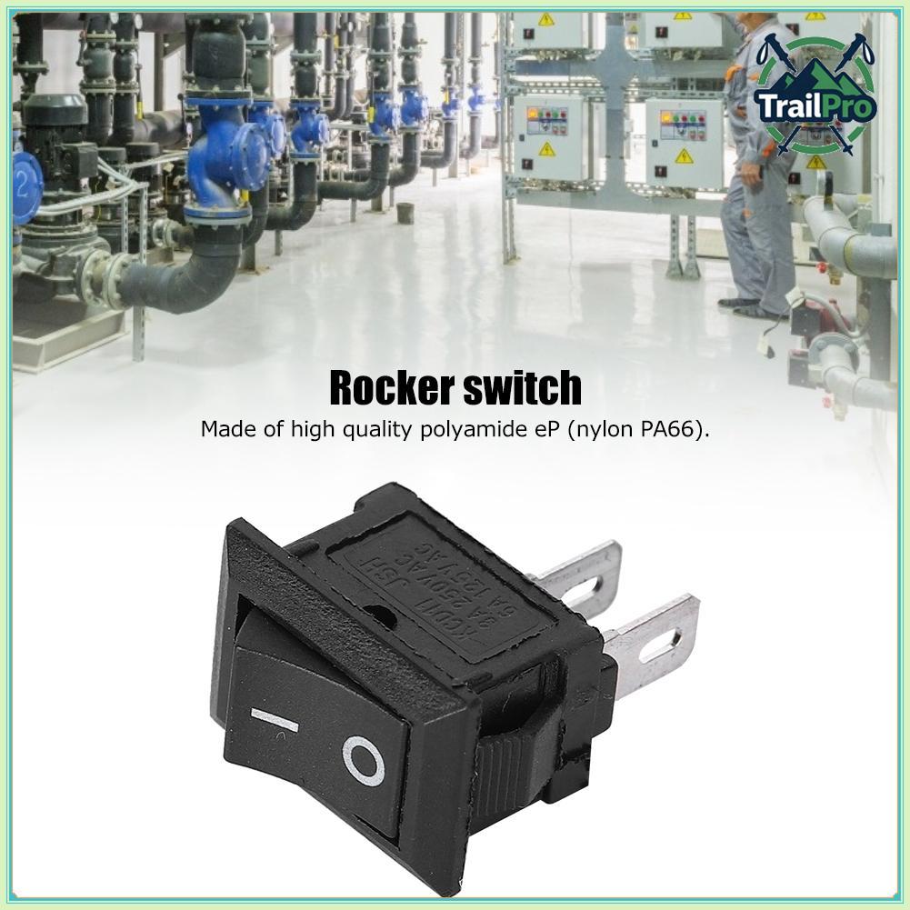 TrailPro Interruptor rocker durável 2 pinos, 2 posições liga/desliga, alimentação para eletrodomésticos e equipamentos