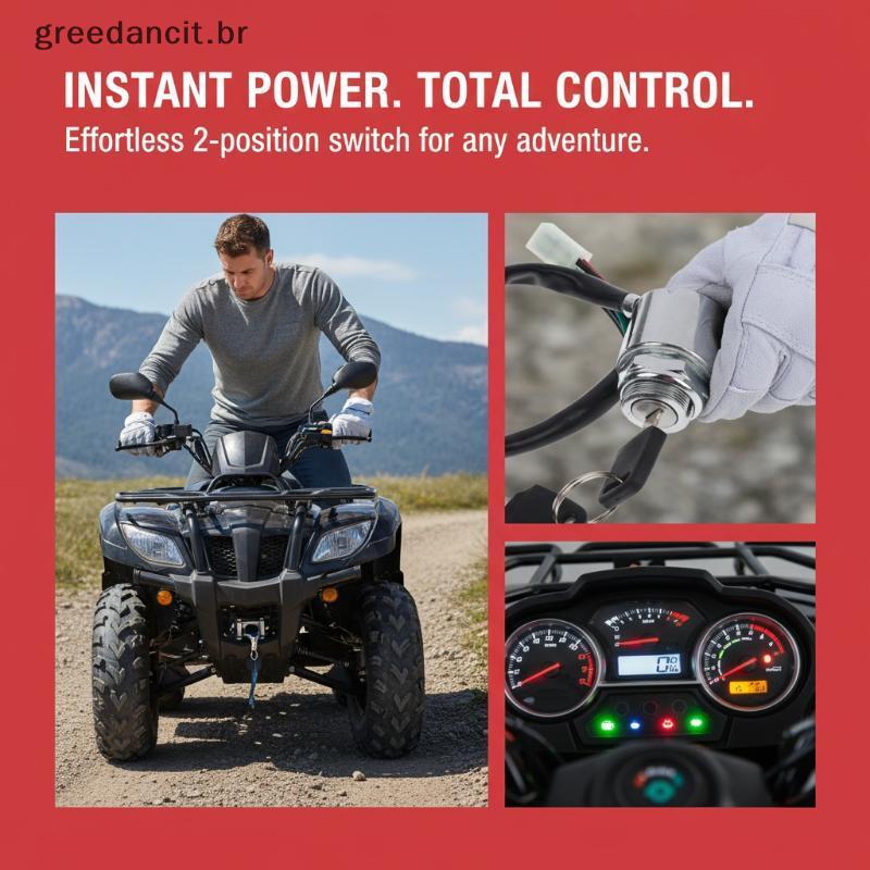 Interruptor Universal Para Motocicleta , 2 Posições , 4 Fios , À Prova D'água , Porta Elétrica Segura , Lo