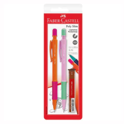 Lapiseira 0.5mm Poly Slim Rosa e Roxa SM/05SLIMRR\233555 com 2 unidades Faber-Castell