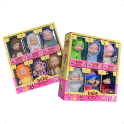 Kit 6 -12 Mini Bebe Reborn Realistas Brinquedo Meninas Coleção Bichinhos Bonecas Fofas