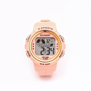 Relógio de Pulso Feminino Rosa Salmão Elegante e Delicado
