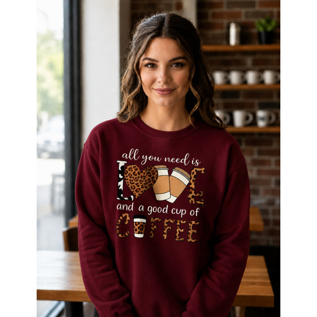 BLUSA DE FRIO MOLETOM FEMININO LOVE COFFE ESTILOSO CAIMENTO PERFEITO FLANELADO 100% ALGODÃO VÁRIAS CORES ENVIO IMEDIATO