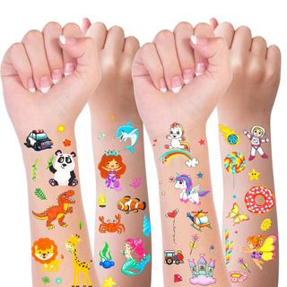 Tatuagens Temporárias Habett para Crianças, Conjunto de Mais de 300 Estilos Variados de Adesivos de Tatuagens Temporária