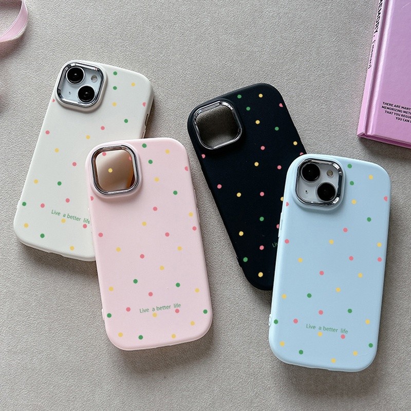 Capa De Telefone De Bolinhas Coloridas Para Samsung Galaxy A17 A07 A12 A13 A36 A26 A03S A04 A05 A05S A52 A52S A53 A32 A7