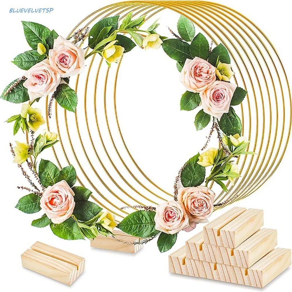 Aros De Flores De Metal Dourado , Anéis Redondos De Ferro De 10-50cm , Suporte De Base , Decoração DIY , Argola Vintage