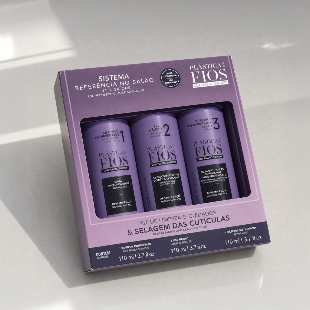 Cadiveu Professional Kit Plástica dos Fios - Selagem Térmica 3 Passos 110ml — imagem 2 de 2