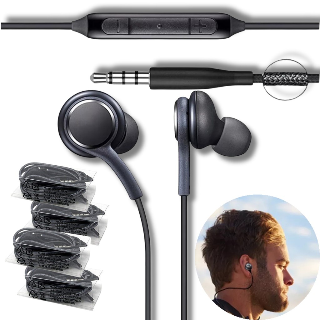 Kit 04 Fone De Ouvido P2 Compatível Android Ioc Pc Tablet Notebook Samsung Xiaom
